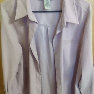 Sag Harbor Light Lavender Casual Button-Down Shirt